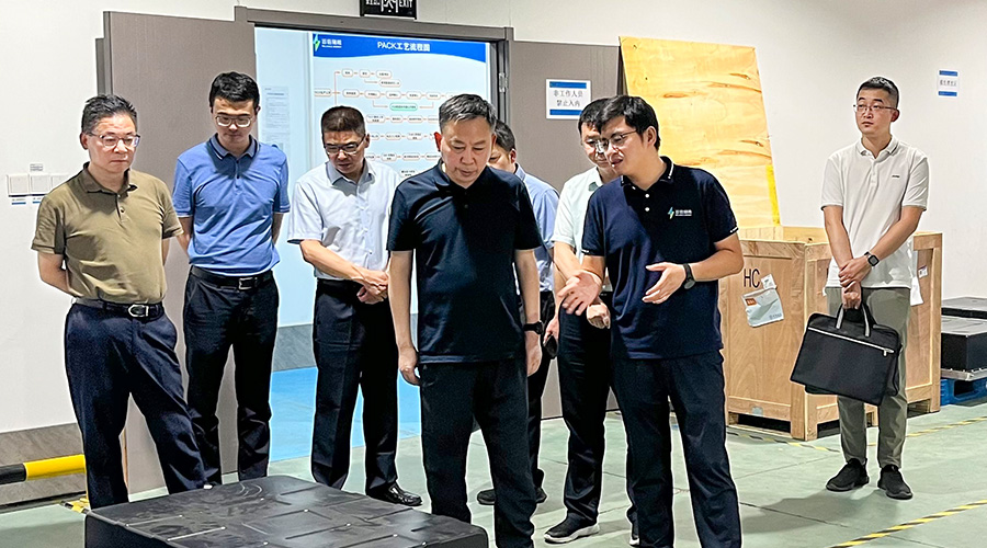 江苏省镇江市新区管委会领导莅临97522国际游戏储能江苏工厂调研指导