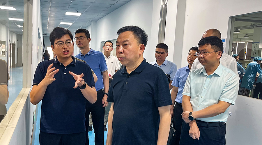 江苏省镇江市新区管委会领导莅临97522国际游戏储能江苏工厂调研指导